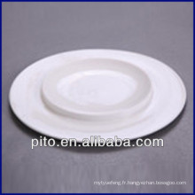 P &amp; T en porcelaine en gros en céramique plaque ronde, vaisselle